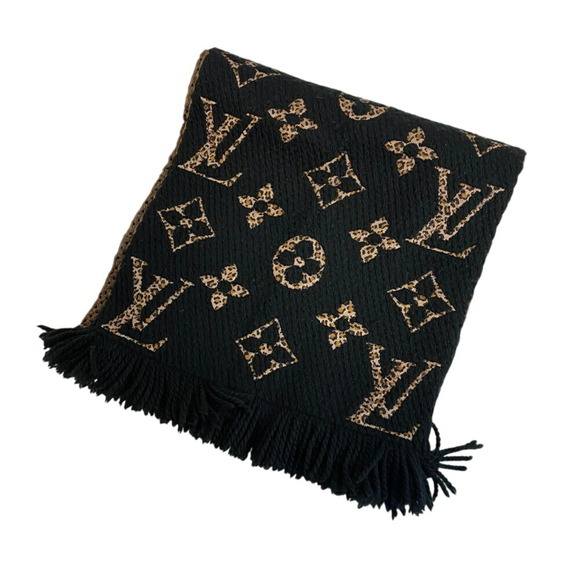 LOUIS VUITTON M75885 Echarpe Giant Monogram Jungle Scarf Black Women's - Picture 2 of 11